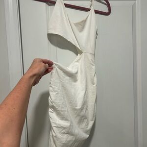 Superdown One Shoulder White Dress